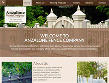 Tablet Screenshot of anzalonefence.com